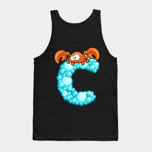 Letter C Fishy Bubbly Alphabet Tank Top